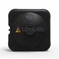 Бак для душа пластиковый Litolan 75л 600х600х275 черный 002915