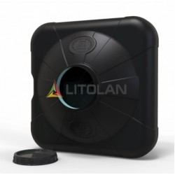 Бак для душа пластиковый Litolan 75л 68х68х28 черный 000049