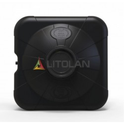 Бак для душа пластиковый Litolan 100л 75х75х31 черный 000043