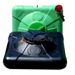 Бак для душа пластиковый Litolan 200л 97х97х44 черный 000048