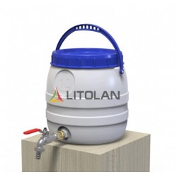 Бидон пищевой Litolan 10л белый 000648 Бидон пищевой Litolan 10л белый 000648