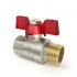 Кран шаровый DN15 1/2 ВН красная бабочка RAFTEC CBB-011 51178