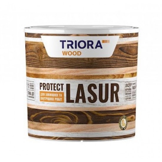 Лазурь акриловая для дерева Triora Protect Lasur бесцветная 0.75 л