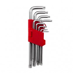 Набор ключей Г-образных TORX с удлинением 9 шт. Т10-Т50 CrV Intertool HT-0608 Набор ключей Г-образных TORX с удлинением 9 шт. Т10-Т50 CrV Intertool HT-0608