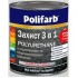 Молотковая краска Защита 3-в-1 Polifarb с перламутровым эффектом черная 2,2 кг