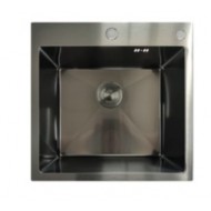 Мойка кухонная из нержавеющей стали врезная MIXXUS MH5050 DECOR графит MX1929