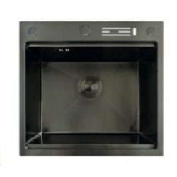Мойка кухонная из нержавеющей стали врезная MIXXUS MH5050-SK NANO BLACK графит MX1940