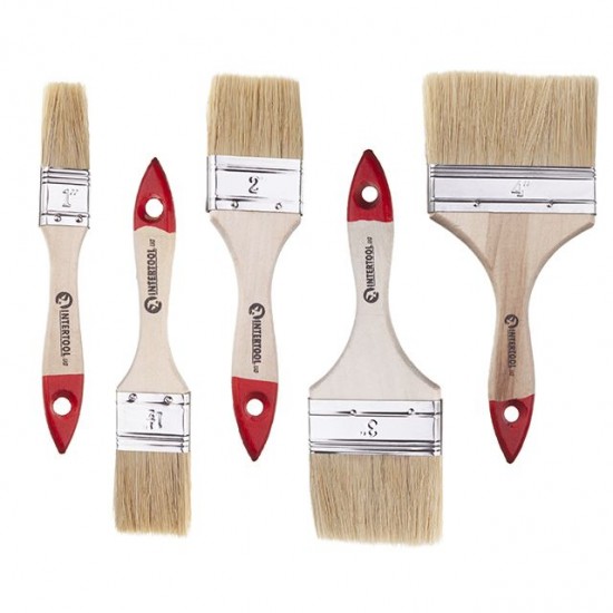 Набор флейцевых кистей Intertool KT-1005 5 шт