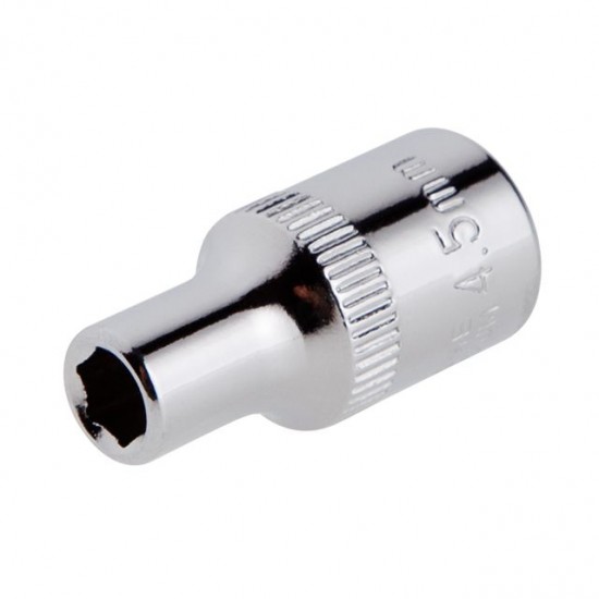 Головка шестигранная 1/4, 4.5мм Cr-V STORM Intertool ET-0433