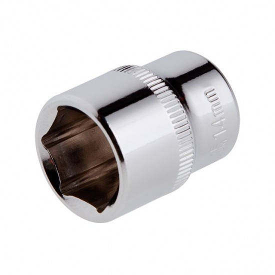 Головка шестигранная 1/4, 14мм Cr-V STORM Intertool ET-0444