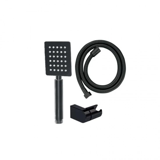 Душевой набор (шланг, лейка, кронштейн) MIXXUS SHOWER SET-02.SUS BLACK MI6159