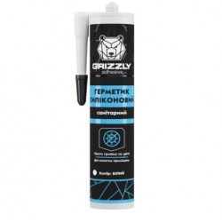 Герметик силиконовый санитарный белый ТМ GRIZZLY 50гр