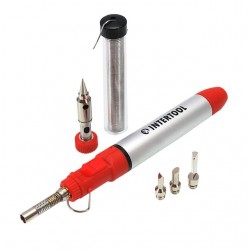 Паяльник газовый микро с комплектом аксессуаров 7 ед. Intertool GB-0005