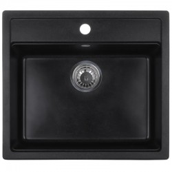 Мойка гранитная матовая 570х540мм ZERIX ZS-5751S-03 Black ZX4596