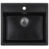 Мойка гранитная матовая 570х540мм ZERIX ZS-5751S-03 Black ZX4596