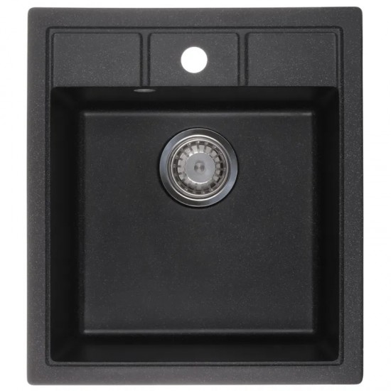 Мойка гранитная матовая 515х460мм ZERIX ZS-4651S-03 Black ZX4564