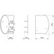 Зеркало настенное ZERIX SOLO MOZ01-650х850x100 ассиметричное 3 полки ZX5625