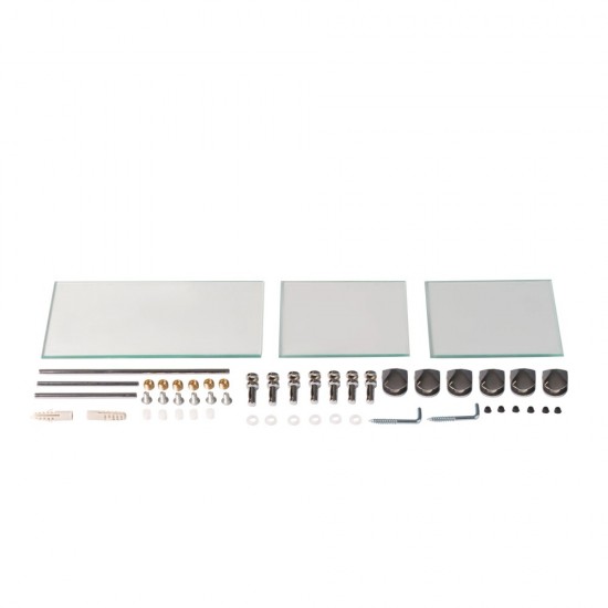 Зеркало настенное ZERIX SOLO MOZ01-650х850x100 ассиметричное 3 полки ZX5625