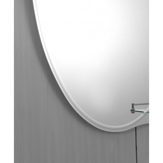 Зеркало настенное ZERIX SOLO MOZ01-650х850x100 ассиметричное 3 полки ZX5625