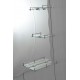 Зеркало настенное ZERIX SOLO MOZ01-650х850x100 ассиметричное 3 полки ZX5625