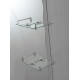 Зеркало настенное ZERIX SOLO MOZ01-650х850x100 ассиметричное 3 полки ZX5625
