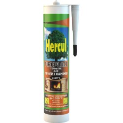 Герметик жаростойкий для каминов и печей HERCUL FIREPLACE черный 280мл