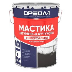 Мастика битумно-каучуковая Ореол-1 R-15 универсальная для гидроизоляции 3кг