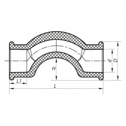 Обвод PPR 25 короткий KOER KP0078 Обвод PPR 25 короткий KOER KP0078