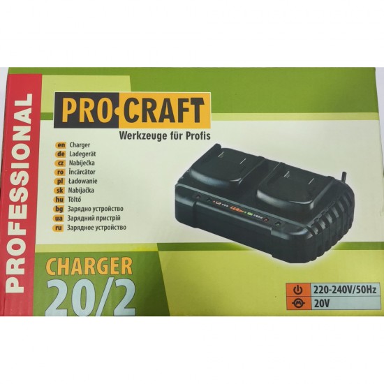 Зарядное устройство Procraft 20/2 PRO 20В 2А, Li-ion Зарядное устройство Procraft 20/2 PRO 20В 2А, Li-ion
