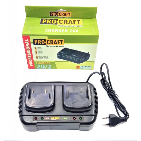 Зарядное устройство Procraft 20/2 PRO 20В 2А, Li-ion Зарядное устройство Procraft 20/2 PRO 20В 2А, Li-ion