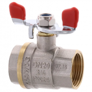 Кран шаровый 3/4 ВВ WATERPRO красная бабочка WP2903