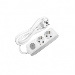 Удлинитель Multi-Let 2 гнезда 3 м з/з кнопка Белый 90118203 Удлинитель Multi-Let 2 гнезда 3 м з/з кнопка Белый 90118203