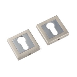 Накладки Sofia QX3 CYL ET (квадрат) цинк SN/PC 15-31-002 Накладки Sofia QX3 CYL ET (квадрат) цинк SN/PC 15-31-002