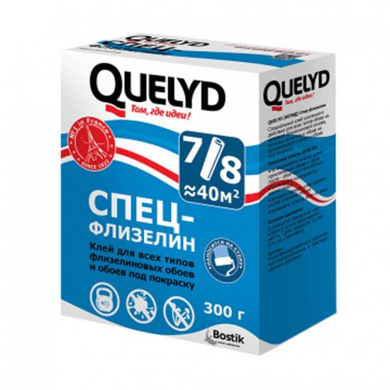 Клей для тяжелых флизелиновых и обоев под покраску QUELYD 500г
