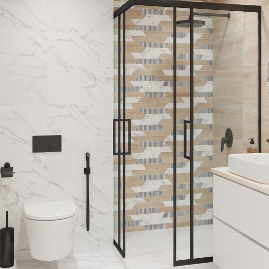 Керамогранит для пола Атем Carrara White Matte NR 8мм Белый матовый 30х60 см (НК)