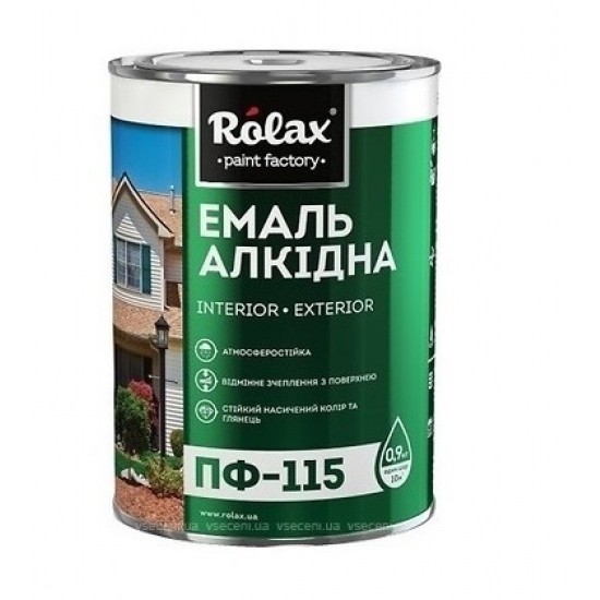Эмаль алкидная Ролакс ПФ-115 голубая 0.9кг 515