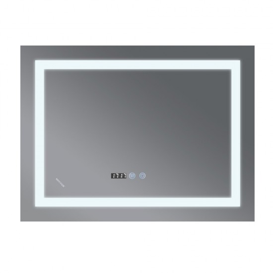 Зеркало LED (подсветка часы антизапотивание, регулировка яркости) MIXXUS WARM MR02-100х80 MI6935