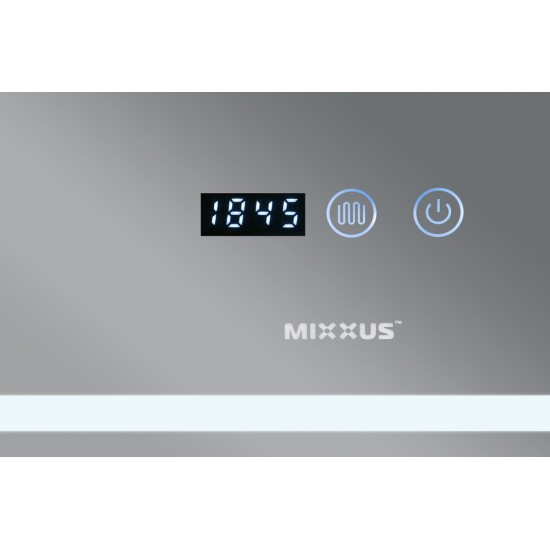 Зеркало LED (подсветка часы антизапотивание, регулировка яркости) MIXXUS WARM MR02-100х80 MI6935