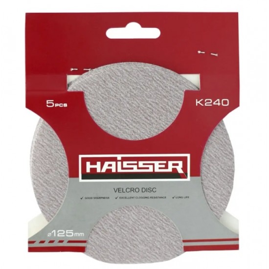 Круг шлифовальный на липучке 125мм К240 HAISSER 5315316