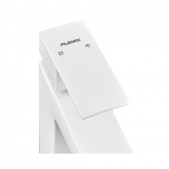 Смеситель для умывальника Plamix Kubus-001 SET White PM0671 Смеситель для умывальника Plamix Kubus-001 SET White PM0671