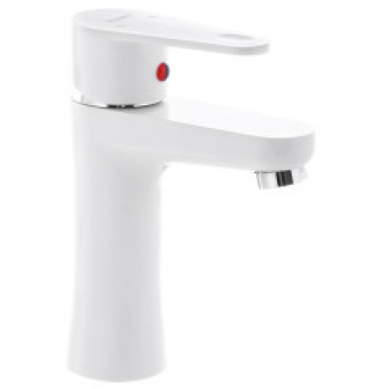 Смеситель для умывальника Plamix Vega-001 WHITE PM0570 Смеситель для умывальника Plamix Vega-001 WHITE PM0570