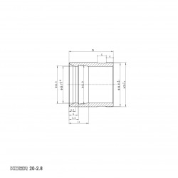 Гильза монтажная натяжная KOER KA.S20 - 20-2.8mm KR4900 Гильза монтажная натяжная KOER KA.S20 - 20-2.8mm KR4900