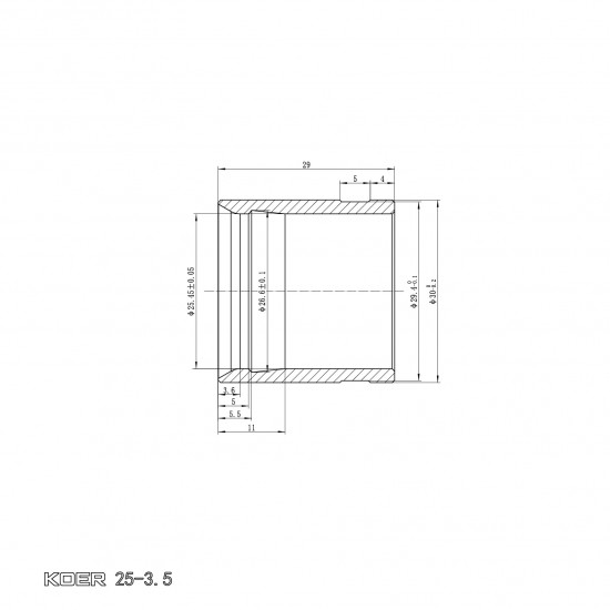 Гильза монтажная натяжная KOER KA.S25 - 25-3.5mm KR4901 Гильза монтажная натяжная KOER KA.S25 - 25-3.5mm KR4901