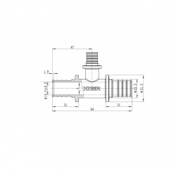 Тройник переходной KOER KA.T25-16-25 - 25(3.5mm) x 16(2.2mm) x 25(3.5mm) KR4890 Тройник переходной KOER KA.T25-16-25 - 25(3.5mm) x 16(2.2mm) x 25(3.5mm) KR4890
