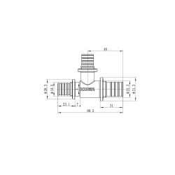 Тройник переходной KOER KA.T25-20-20 - 25(3.5mm) x 20(2.8mm) x 20(2.8mm) KR4891 Тройник переходной KOER KA.T25-20-20 - 25(3.5mm) x 20(2.8mm) x 20(2.8mm) KR4891