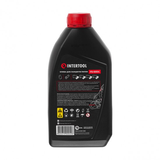 Масло для цепей бензопилы 1л INTERTOOL FS-0004 Масло для цепей бензопилы 1л INTERTOOL FS-0004
