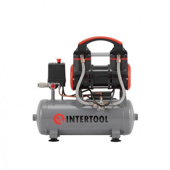 Компрессор воздушный 9л поршневой 0.75 кВт, 220 В Intertool PT-0015