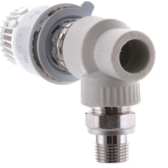 Кран угловой с термоголовкой 20x1/2 PPR KOER K0153.PRO KP0195