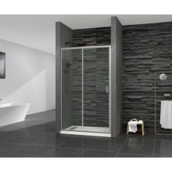 Двери в нишу раздвижные MIXXUS PREMIUM DIVERSE SD01-100x185-TR CHROME стекло прозрачное 5мм MI7165