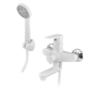 Смеситель для ванны PLAMIX OSCAR-008 EURO SET WHITE со шлангом и лейкой PM0698 Смеситель для ванны PLAMIX OSCAR-008 EURO SET WHITE со шлангом и лейкой PM0698